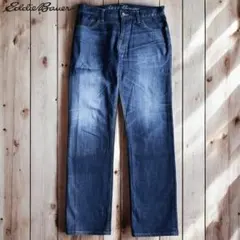 02M683◯Eddie Bauer 濃紺 ストレッチ デニム ジーンズ W31