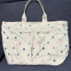 レスポートサック　花柄刺繍ボストンバッグ