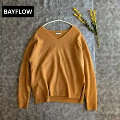 BAYFLOW ラクーン混 Vネックセーター