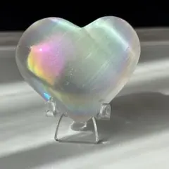 セレナイト　オーラ加工　ハート