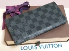 【良品】ルイヴィトン ダミエグラフィット ポルトフォイユブラザ 二つ折り長財布