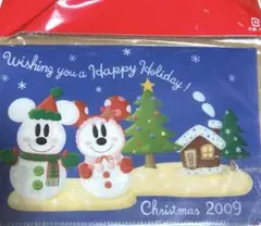 未使用　東京ディズニーランド　ミニクリアファイル　クリスマスのサムネイル