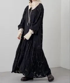 kastane シアージャガードレースワンピース