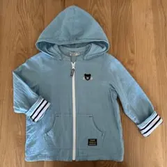 【美品】ミキハウス　ダブルB ガーゼ素材パーカー　120㎝