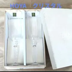 未使用品　HOYAクリスタル　シャンパンペアグラス　ホーヤ日本製