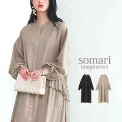 somari プリーツ長袖シャツワンピース セレモニー 卒園卒業入園入学