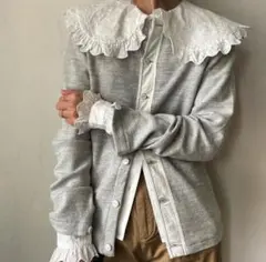 ohh! military Crew cardigan ミリタリー カーディガン