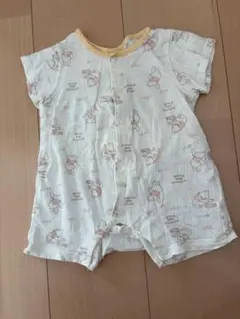 プーさん柄の半袖ロンパース　50-60cm