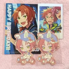 あんスタ ぱしゃっつ 10周年 アニカフェ ステッカー ブロマイド レオ 4点