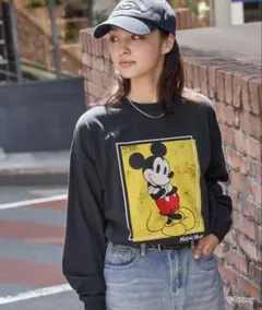 Disney ミッキー Tシャツ 長袖 ネイビー Mサイズ 新品 未使用