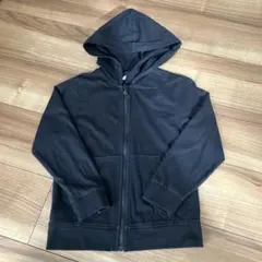 GU ジップアップパーカー 黒　120㎝