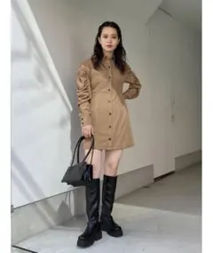 SLY レオパード タックスリーブ ミニ ワンピース