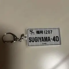 ソフトバンクホークス シークレット ナンバープレート風キーホルダー 杉山一樹選手のサムネイル