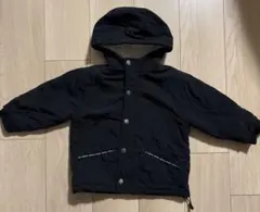 キッズ　裏起毛　コ－ト　ブラック　100cm