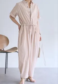 ●新品　タグ付●ビアズリー　半袖サロペット　ピンクのサムネイル