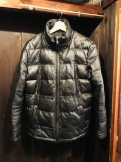 羊革　ダウン　ジャケット　メンズ　肉厚