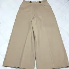 新品❣️DoCLASSE H eat Fanction素材ワイドパンツ／Mベージュ