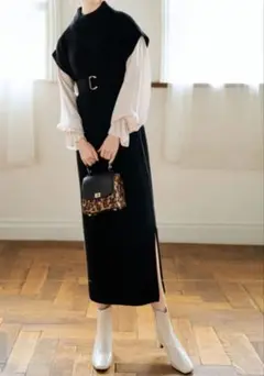 GRL ニットワンピース ブラック