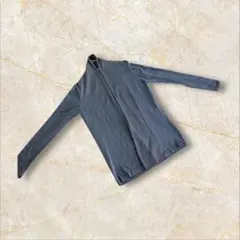 ユニクロ　長袖カーディガン　Mサイズ　グレー　綿100%