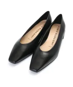 極美品⭐️ ファビオルスコーニ フラットパンプス 23 黒 レザー ストラップ Fabio Rusconi｜ファビオルスコーニのパンプス（フラット）通販