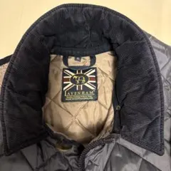 【サイズ40】LAVENHAM ネイビー キルティングジャケット フード付き