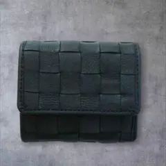 新品　ブラック　三つ折り財布　男女兼用　ズッケロフィラート　本革　収納　黒　牛革のサムネイル