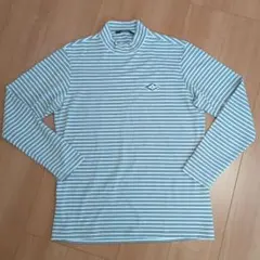 【763】Munningwear モックネック　L　長袖ボーダーシャツのサムネイル