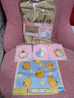 一番くじ　くまのプーさん ジャガードタオル 他