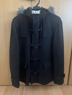 COMME CA ISM/コムサイズム 黒 ファー付きダッフルコート Mサイズ