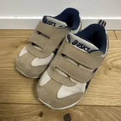 asics スクスク ベビー スニーカー ベージュ/ネイビー