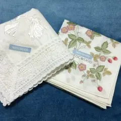 【新品】WEDGWOOD ハンカチ 刺繍 レース 2枚セット
