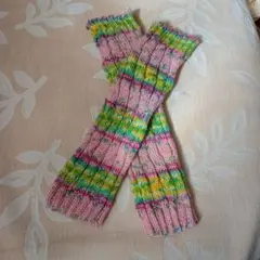 手編みレッグウォーマー兼アームカバーOPALaquarell