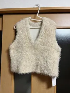 即決ok! ディスコートライトフェザーヤーンショートベスト《前後2WAY》