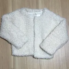 earth クリーム色 ファーコート