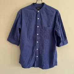 COMME CA ISM ネイビー ボタン付きシャツ M