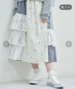 angel bunny frill patchwork skirtのサムネイル