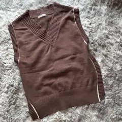 ✨VICKY（ビッキー）✨ノースリーブセーター ブラウン　重ね着　モカ　 M