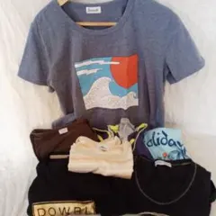 ７点 Tシャツ。XS-M.　ノスリーブ、半袖、長袖、ミックス。