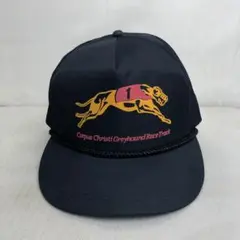 【USA古着】Greyhound ビンテージ トラッカーキャップ アニマル 黒