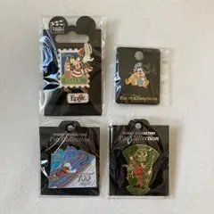 ディズニー　ピンバッジ　グーフィー　4個セット　B