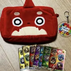 モンスターストライク モンスト オラゴン ポーチ　キーホルダー　シール7枚セット