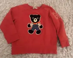 ダブルビー doubleB トレーナー 100 熊 赤 ミキハウス 子供服