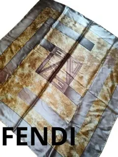 b72 超美品　フェンディ　FENDI　スカーフ　シルク100　ヴィンテージのサムネイル