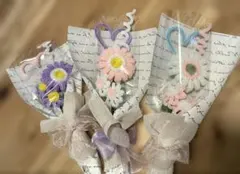 枯れないお花　モールフラワー　3束セット