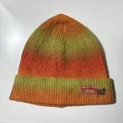 【値下げ】TTT_MSW KASURI ビーニー ニット帽 オレンジ 22AW