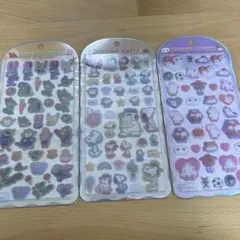 コットンパフィーシール　3点セット