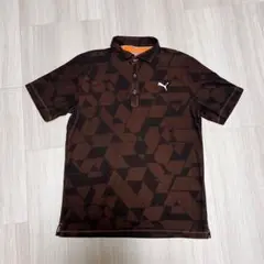 PUMA プーマ　半袖ポロシャツ　メンズ　XL 総柄　ゴルフ DRYCELL