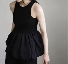 select MOCA カップ付きバルーンタンク ブラック タンクトップのサムネイル