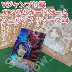 リソース〈シュウジ＆赤いガンダム〉 10枚 ガンダムカードゲーム V
