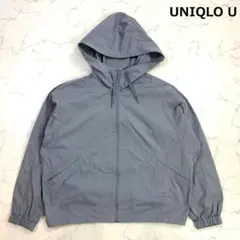 25年モデル UNIQLO U ユニクロ フーデッドブルゾン グレー L